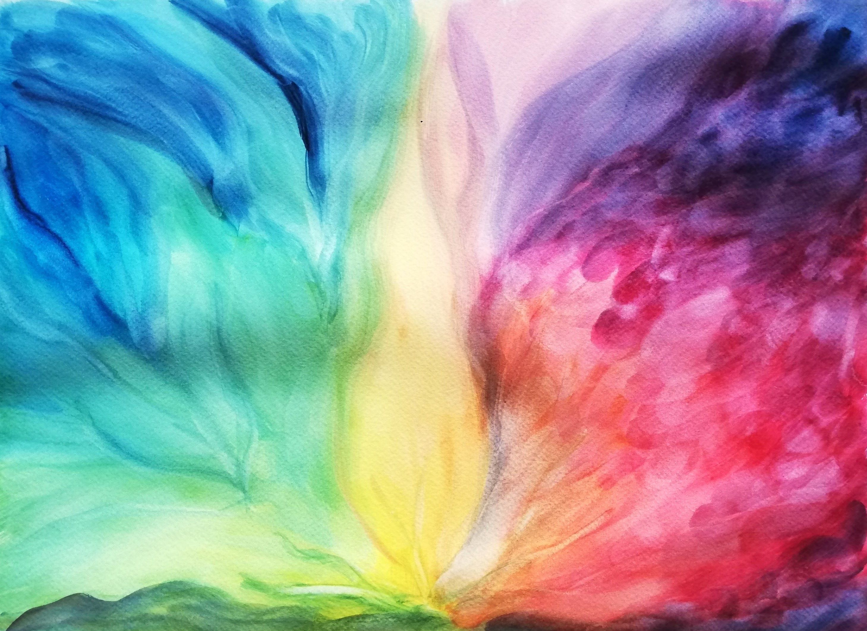 Acuarela Hoguera de San Juan